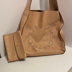 Stella McCartney vegan Shoulder Bag tote with removable pouch